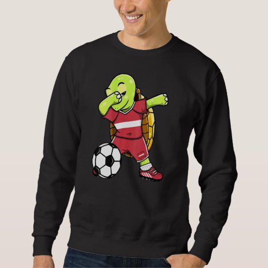 Dabbing Turtle Latvia Soccer Fans Jersey Lettisch  Sweatshirt (Vorderseite)