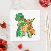 Dabbing Turtle St Patricks Day Boys Leprechaun Serviette (Beispiel)