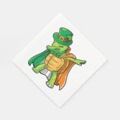 Dabbing Turtle St Patricks Day Boys Leprechaun Serviette (Ecke)
