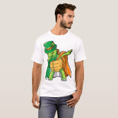 Dabbing Turtle St Patricks Day Boys Leprechaun T-Shirt (Vorne ganz)