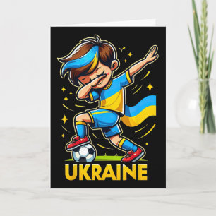 Dabbing Ukraina Kinder-Fußballtrikot mit UK Karte