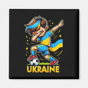 Dabbing Ukraina Kinder-Fußballtrikot mit Uk Magnet