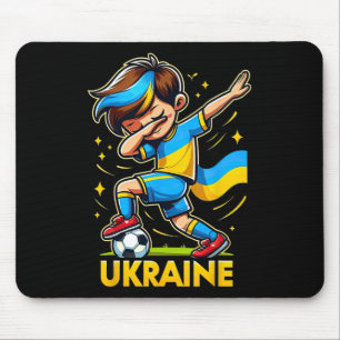 Dabbing Ukraina Kinder-Fußballtrikot mit Uk Mousepad