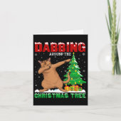Dabbing um den Weihnachtsbaum A Karte (Vorderseite)