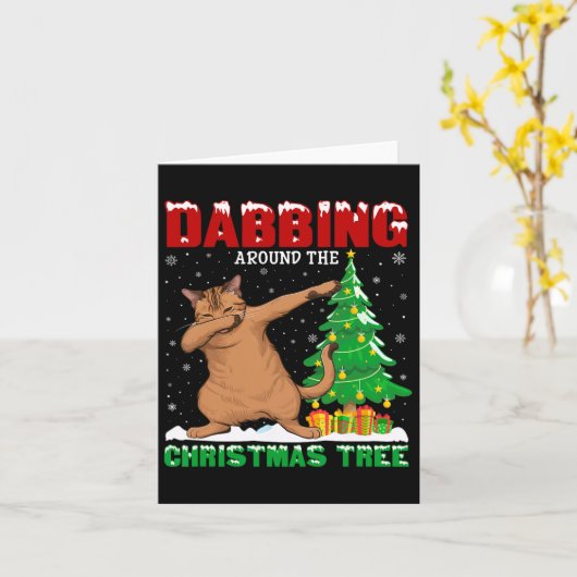 Dabbing um den Weihnachtsbaum A Karte (Gelbe Blume)