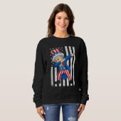 Dabbing Uncle Sam  4th of July Men Kids Boys Sweatshirt (Vorne ganz)