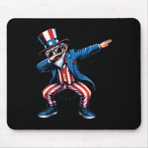 Dabbing Uncle Sam Funny 4. Juli Patriotische Jungs Mousepad