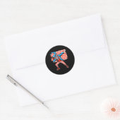 Dabbing Uncle Sam Independence Day American Flag 4 Runder Aufkleber (Umschlag)
