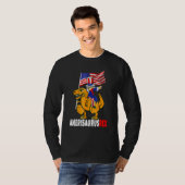 Dabbing Uncle Sam Riding Dinosaur Rex 4. Juli T-Shirt (Vorne ganz)