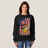 Dabbing Uncle Sam Taco Patriotic 4th of July Sweatshirt (Vorne ganz)