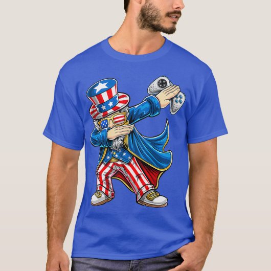 Dabbing Uncle Sam Video Game Controller 4. T-Shirt (Vorderseite)