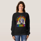 Dabbing Unicorn 100 Days Of Magical Learning 100th Sweatshirt (Vorne ganz)