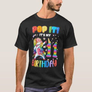 Dabbing Unicorn 11 Jahre alt 11. Geburtstag Pop Es T-Shirt