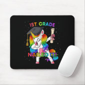 Dabbing Unicorn 1st Grade Nails It Abschluss Gir Mousepad (Mit Mouse)