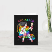 Dabbing Unicorn 3rd Grade Nails It Abschluss Gir Karte (Vorderseite)
