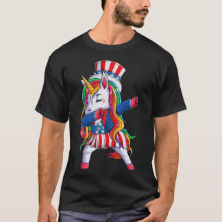Dabbing Unicorn 4. Juli Girls comunale Casa Berno T-Shirt