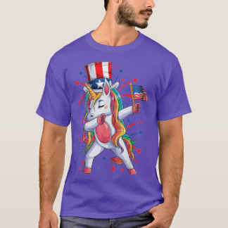 Dabbing Unicorn 4. Juli Girls comunale Casa Berno T-Shirt