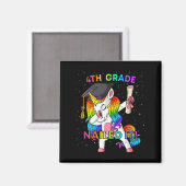 Dabbing Unicorn 4. Juli Girls Kind Teens Ameri Magnet (Vorderseite/Rückseite)