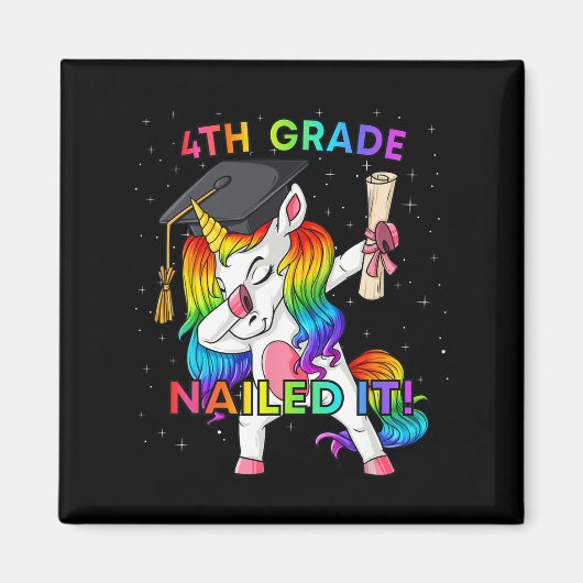 Dabbing Unicorn 4. Juli Girls Kind Teens Ameri Magnet (Vorne)