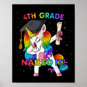 Dabbing Unicorn 4. Juli Girls Kind Teens Ameri Poster (Vorne)