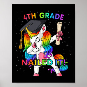 Dabbing Unicorn 4. Juli Girls Kind Teens Ameri Poster