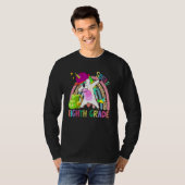 Dabbing Unicorn Achte Klasse 8. Klasse Regenbogen T-Shirt (Vorne ganz)