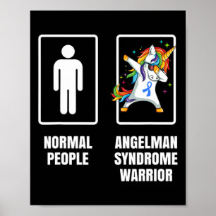 Dabbing Unicorn Angelman Syndrom Krieger Überleben Poster
