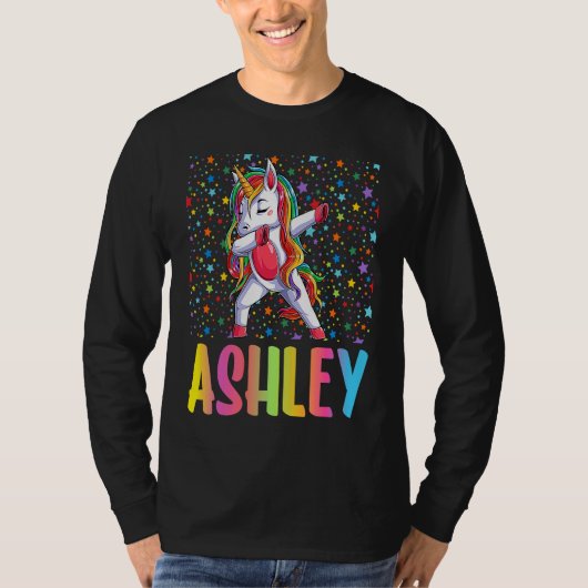 Dabbing Unicorn Ashley T-Shirt (Vorderseite)