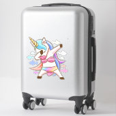Dabbing Unicorn-Aufkleber Aufkleber (Koffer)