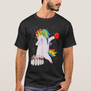 Dabbing Unicorn Bowling Ball Funny Bowling T-Shirt