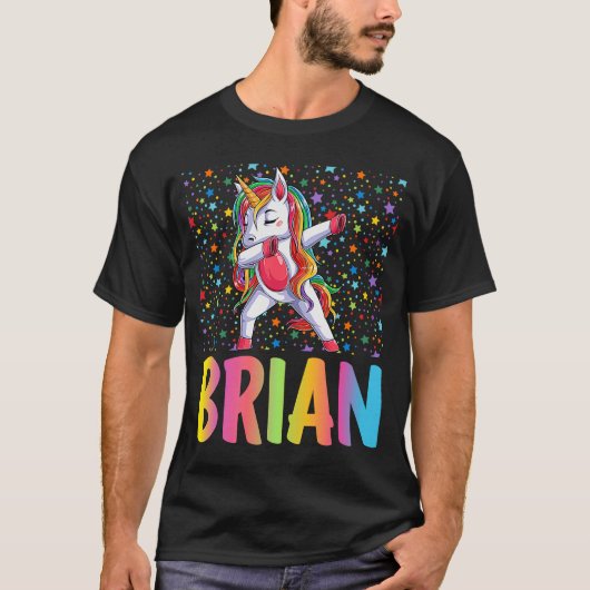 Dabbing Unicorn Brian T-Shirt (Vorderseite)