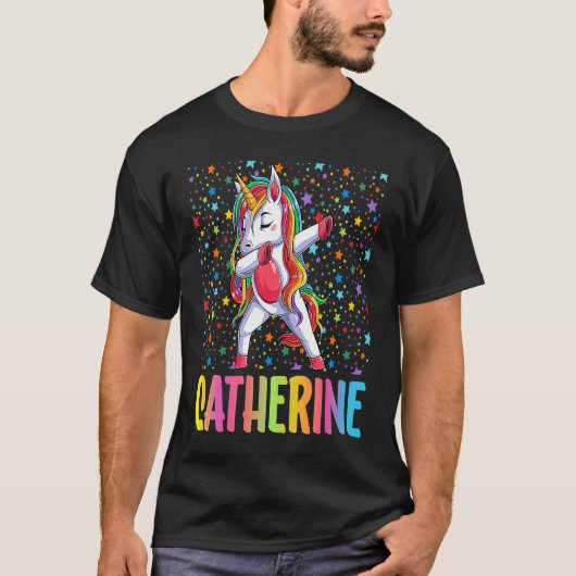 Dabbing Unicorn Catherine T-Shirt (Vorderseite)