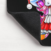 Dabbing Unicorn Christmas Santa Costume Unicorn Gi Mousepad (Ecke)