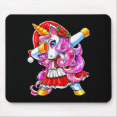 Dabbing Unicorn Christmas Santa Costume Unicorn Gi Mousepad (Vorne)