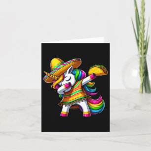 Dabbing Unicorn Cinco De Mayo Mexican Party Fiesta Karte