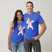 Dabbing Unicorn - Dab Dance Rainbow Unicorn T-Shirt (Unisex)