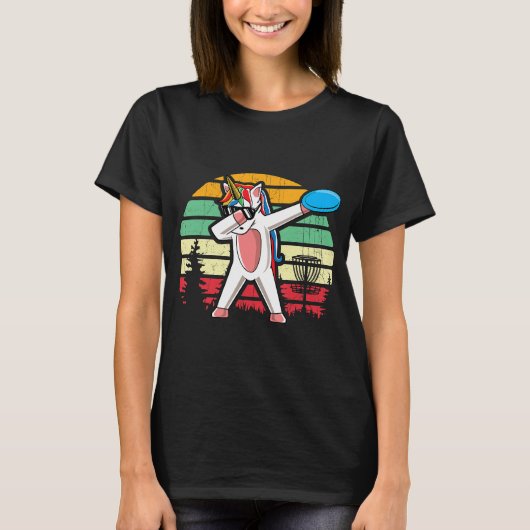 Dabbing Unicorn Dab Frisbee Disk Golf Girls Unicor T-Shirt (Vorderseite)