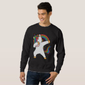 Dabbing Unicorn Dab Unicorn Dabbing Rainbow Fantas Sweatshirt (Vorne ganz)