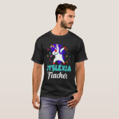 Dabbing Unicorn Dyslexia Therapist Dyslexia Teache T-Shirt (Vorne ganz)
