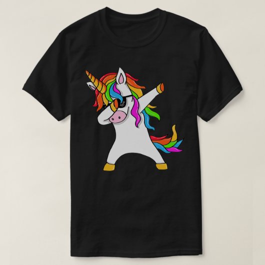 Dabbing Unicorn - Einhorn-Dab - Einhorngeschenk T-Shirt (Design vorne)