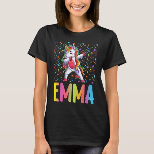 Dabbing Unicorn Emma T-Shirt (Vorderseite)