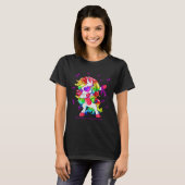 Dabbing Unicorn Epilepsy Sensibilisierungskampagne T-Shirt (Vorne ganz)