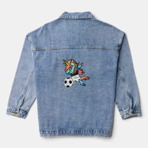 Dabbing Unicorn Estland Soccer Jersey Estonian Foo Jeansjacke