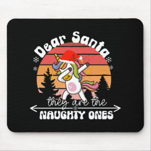 Dabbing Unicorn Funny Christmas Mousepad