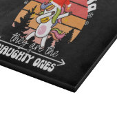 Dabbing Unicorn Funny Christmas Schneidebrett (Ecke)