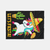Dabbing Unicorn Funny Cinco De Mayo Kinder Lass Fleecedecke (Vorderseite (Horizontal))