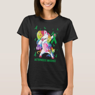 Dabbing Unicorn Gastroperesis Awareness Warrior T-Shirt