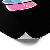 Dabbing Unicorn Gay Pride LGBT Rainbow Poster (Ecke)