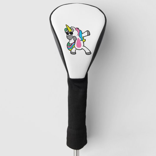 Dabbing Unicorn Golf Headcover (Vorderseite)
