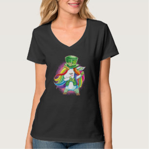 Dabbing Unicorn Green Fun feiert Patricks Day S T-Shirt
